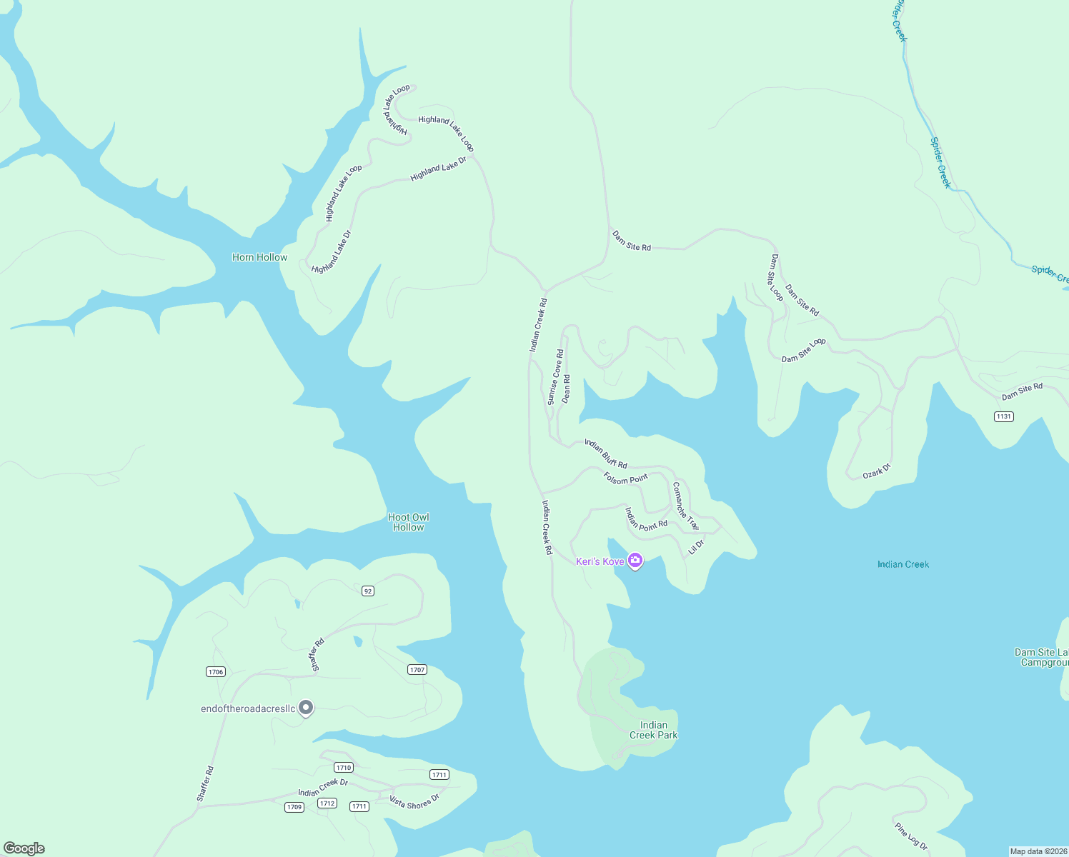 map of restaurants, bars, coffee shops, grocery stores, and more near 14050 Indian Creek Road in Garfield