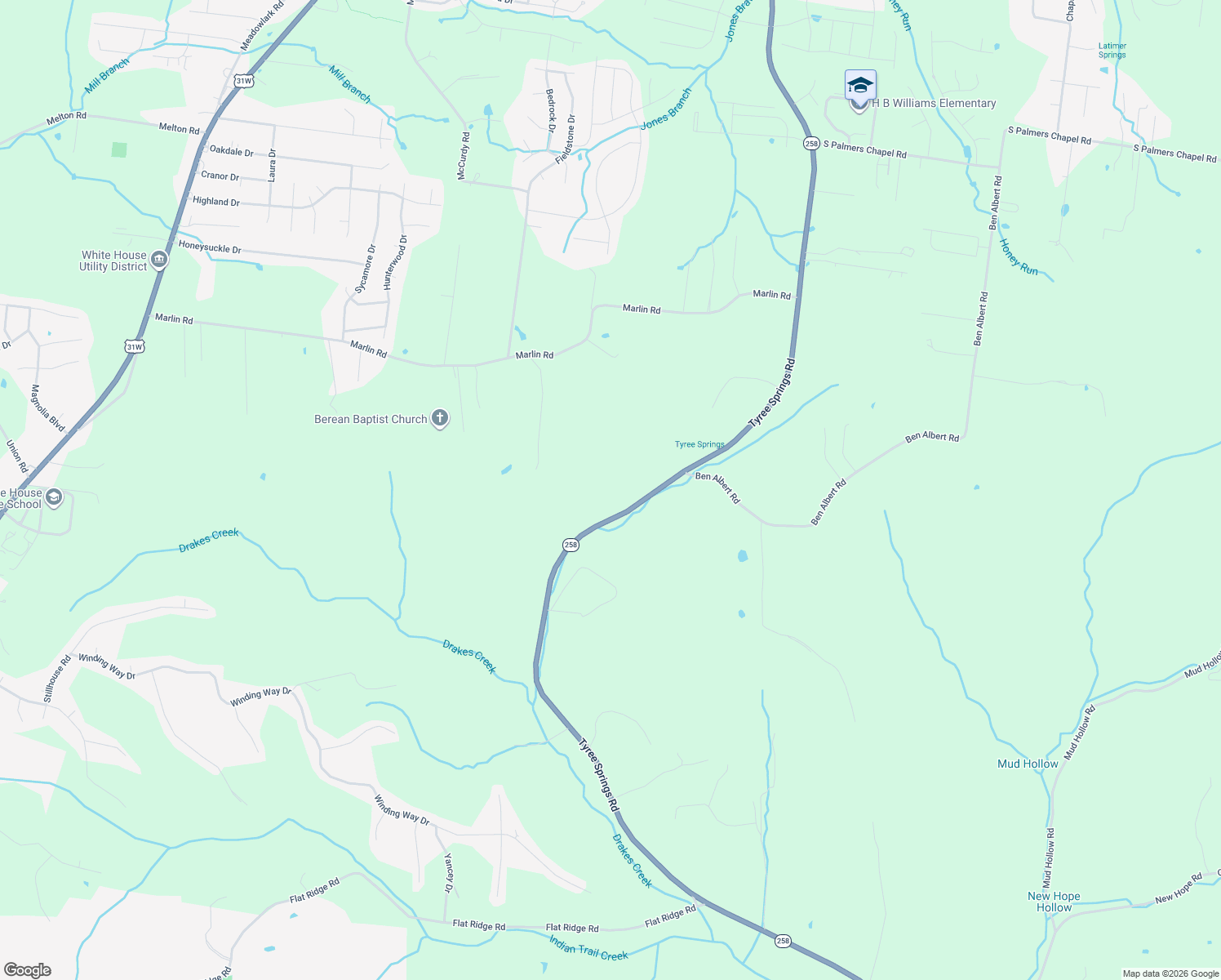 map of restaurants, bars, coffee shops, grocery stores, and more near 3575 Tyree Springs Road in Hendersonville