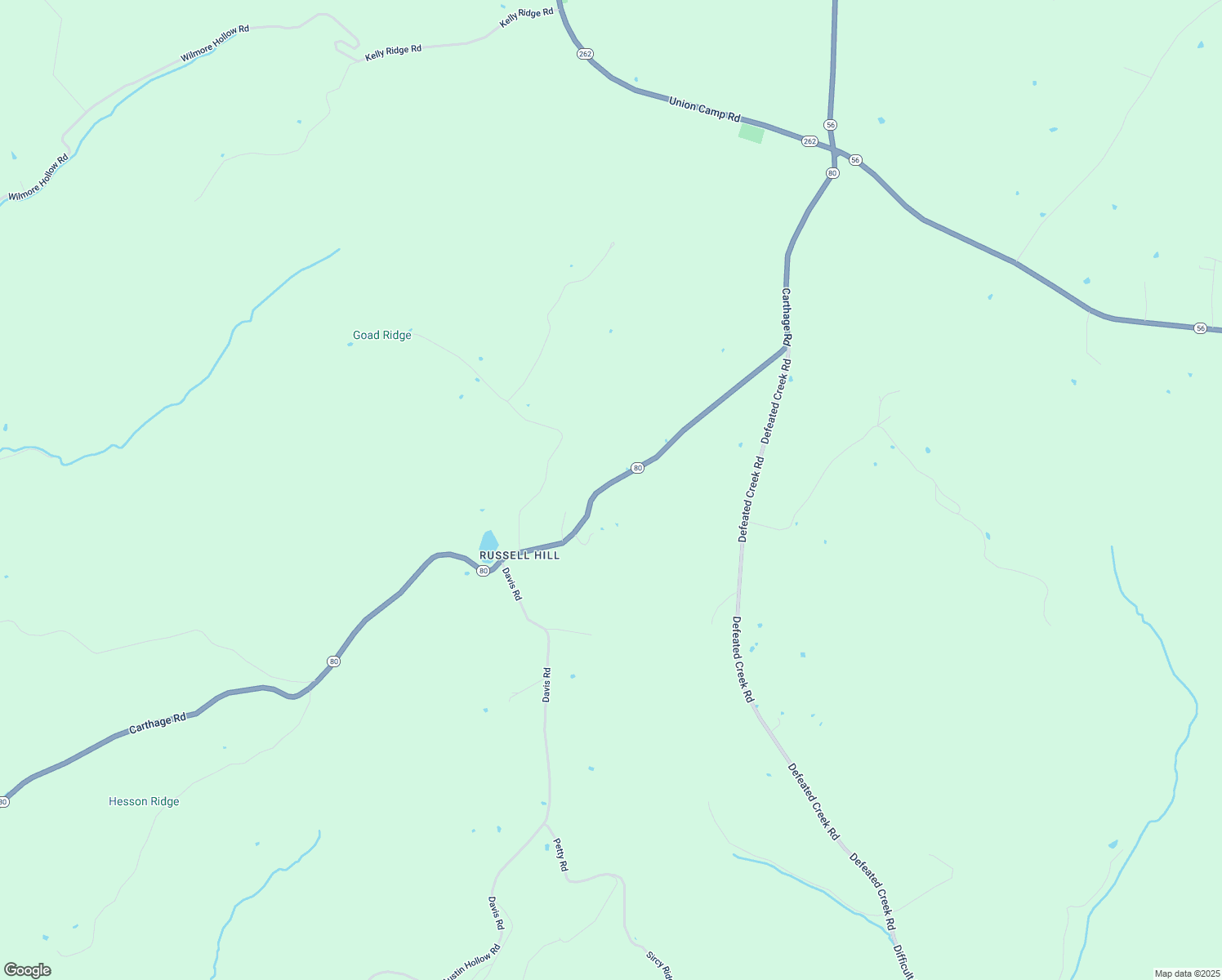 map of restaurants, bars, coffee shops, grocery stores, and more near 6607 Carthage Road in Pleasant Shade