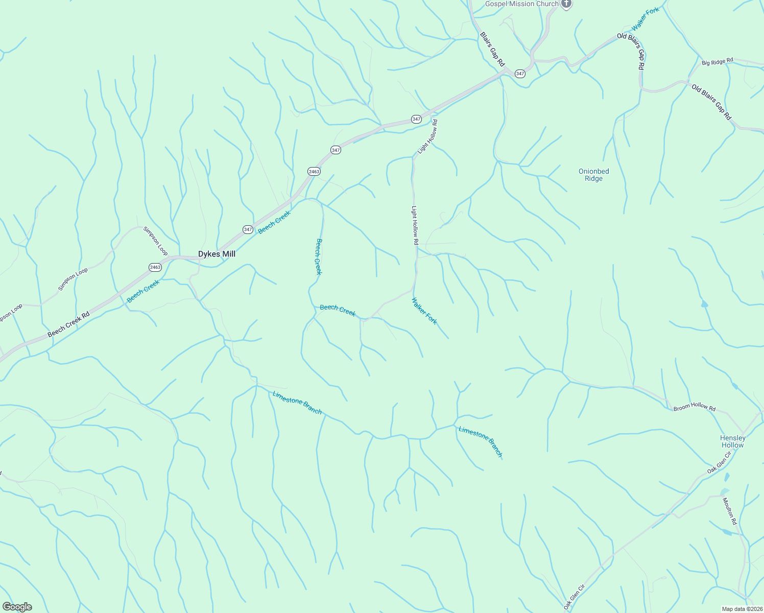 map of restaurants, bars, coffee shops, grocery stores, and more near Light Hollow Road in Rogersville