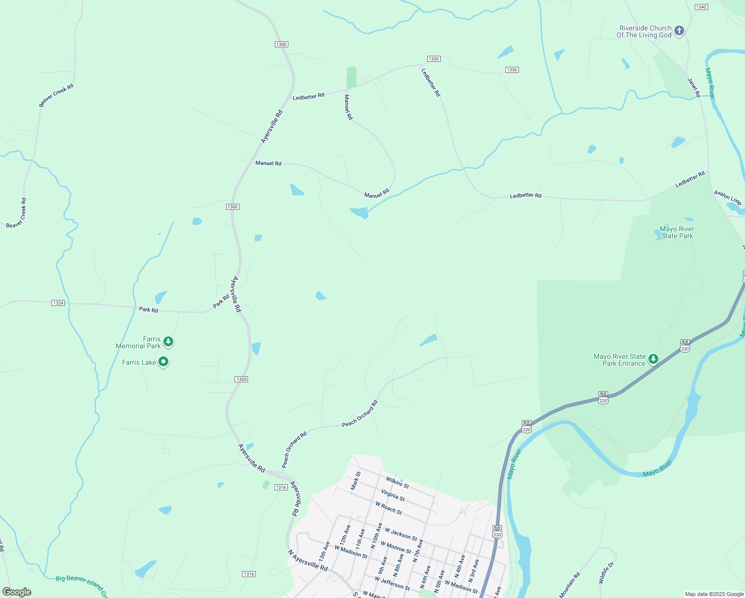 map of restaurants, bars, coffee shops, grocery stores, and more near in Mayodan