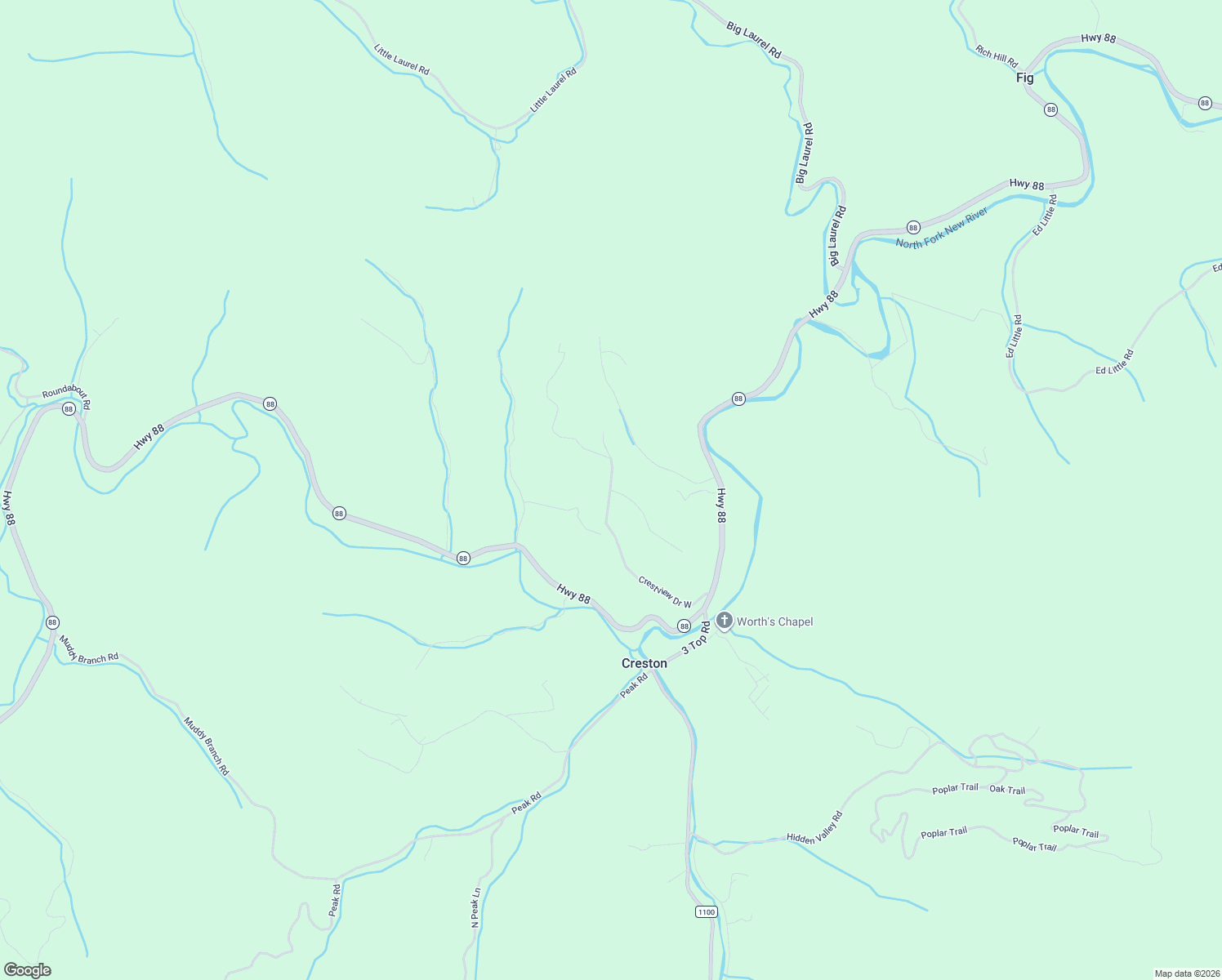 map of restaurants, bars, coffee shops, grocery stores, and more near 650 Crestview Drive West in Creston