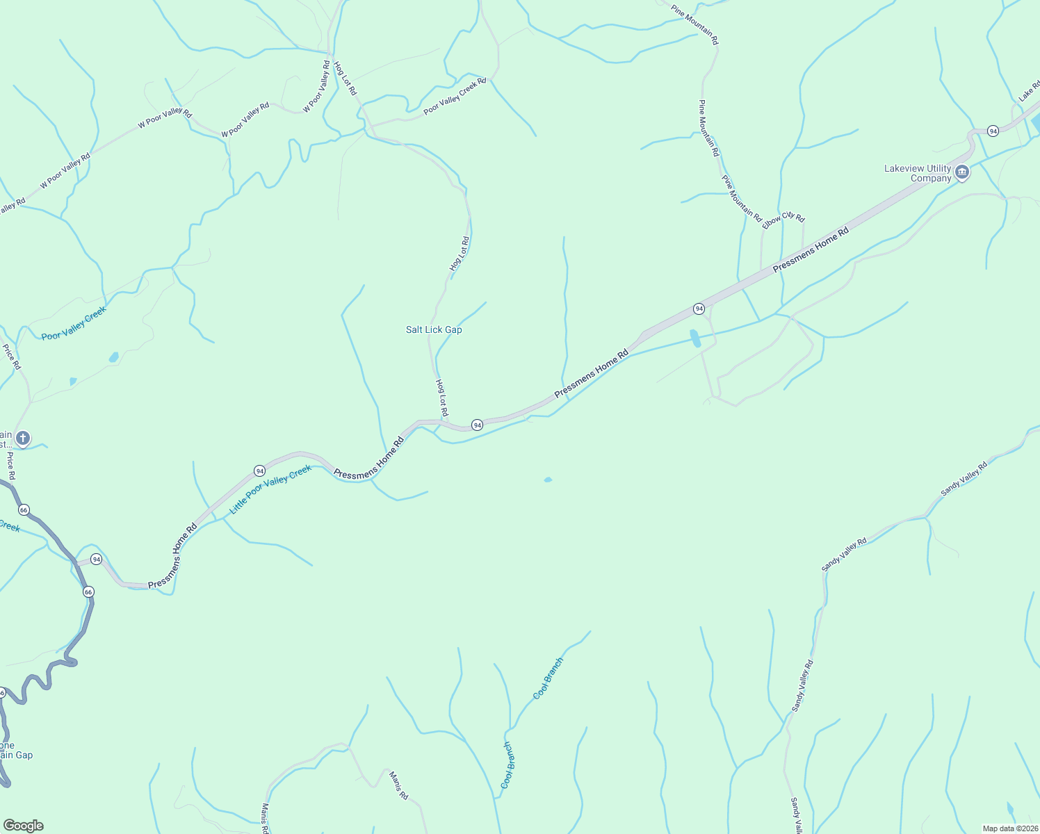 map of restaurants, bars, coffee shops, grocery stores, and more near 558 Tennessee 94 in Rogersville