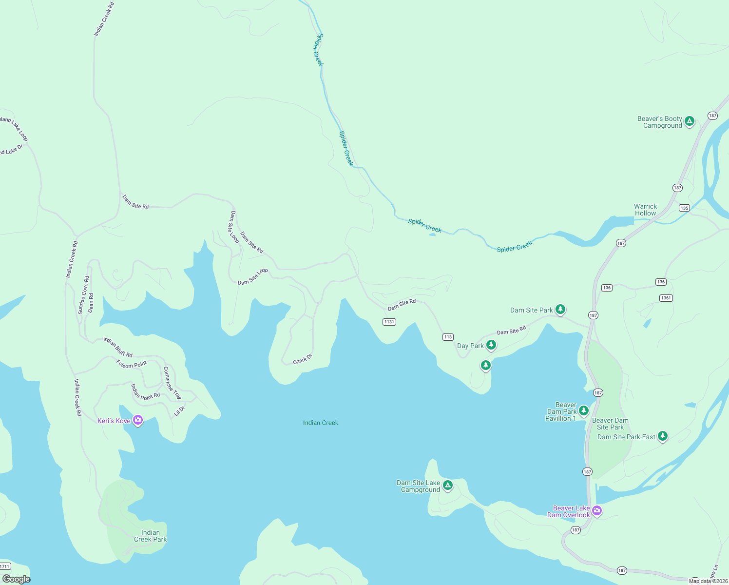 map of restaurants, bars, coffee shops, grocery stores, and more near 23190 Dam Site Road in Garfield