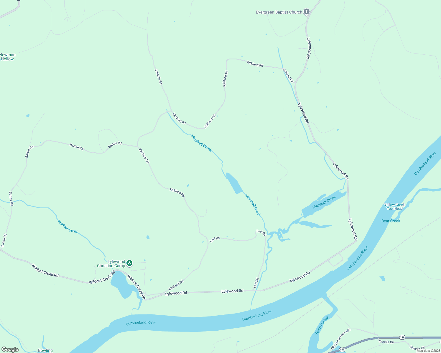 map of restaurants, bars, coffee shops, grocery stores, and more near 5451 Kirkland Road in Indian Mound