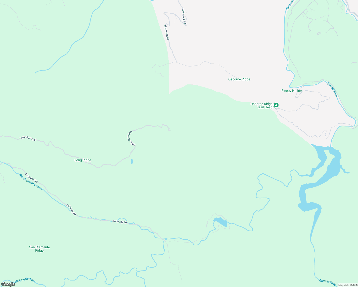 map of restaurants, bars, coffee shops, grocery stores, and more near 26 Longridge Trail in Carmel-by-the-Sea