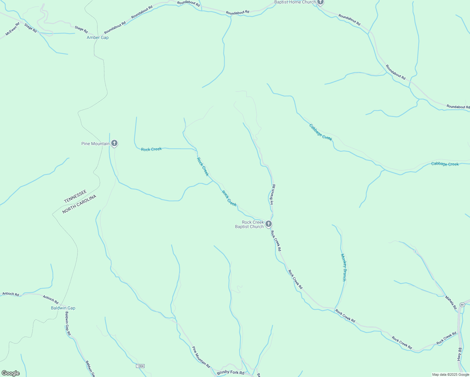 map of restaurants, bars, coffee shops, grocery stores, and more near 2360 Rock Creek Road in Creston
