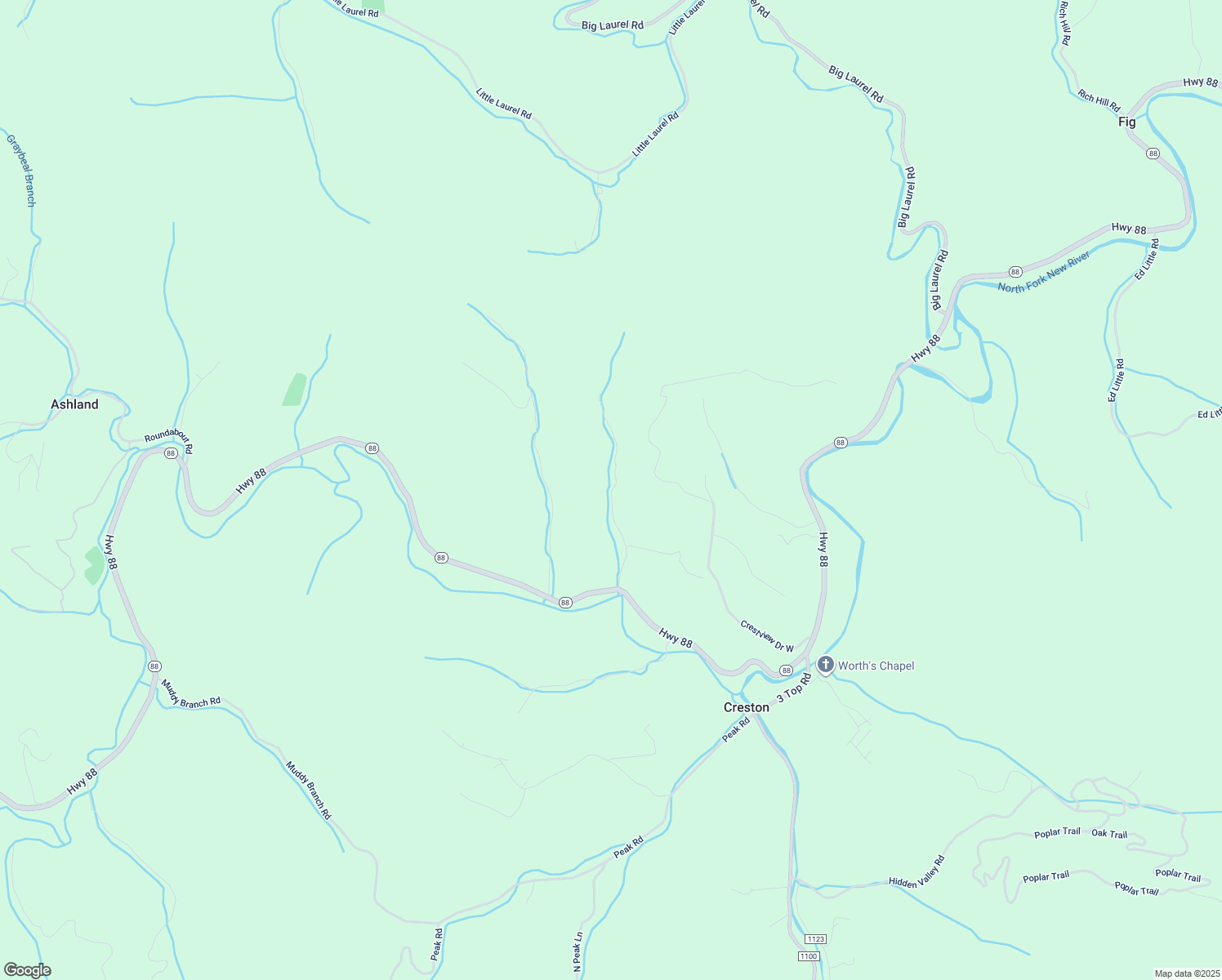 map of restaurants, bars, coffee shops, grocery stores, and more near Doctor Robinson Road in Creston
