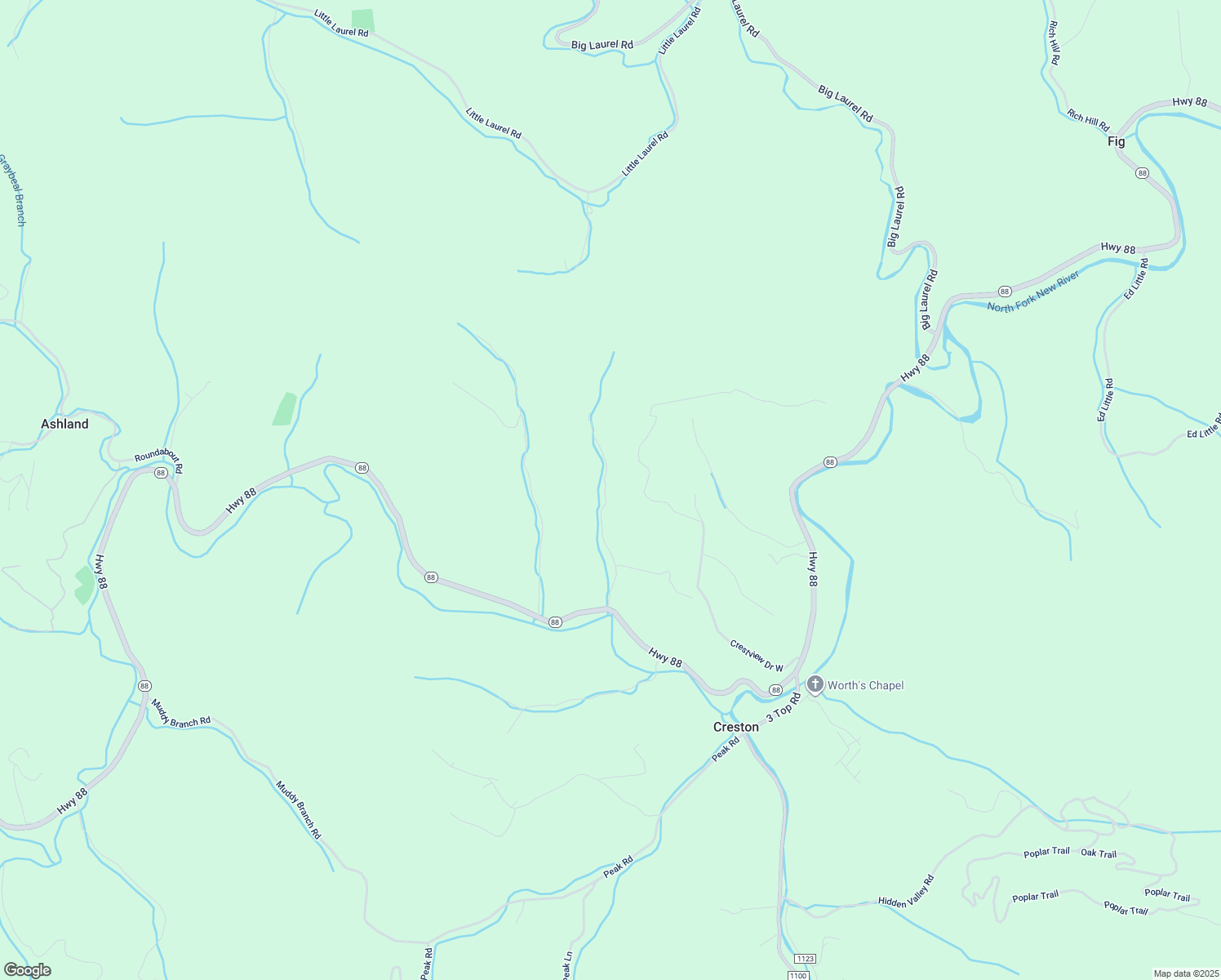 map of restaurants, bars, coffee shops, grocery stores, and more near 444 Doctor Robinson Road in Creston