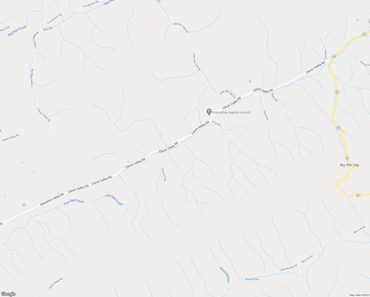 map of restaurants, bars, coffee shops, grocery stores, and more near 2575 Clinch Valley Road in Thorn Hill