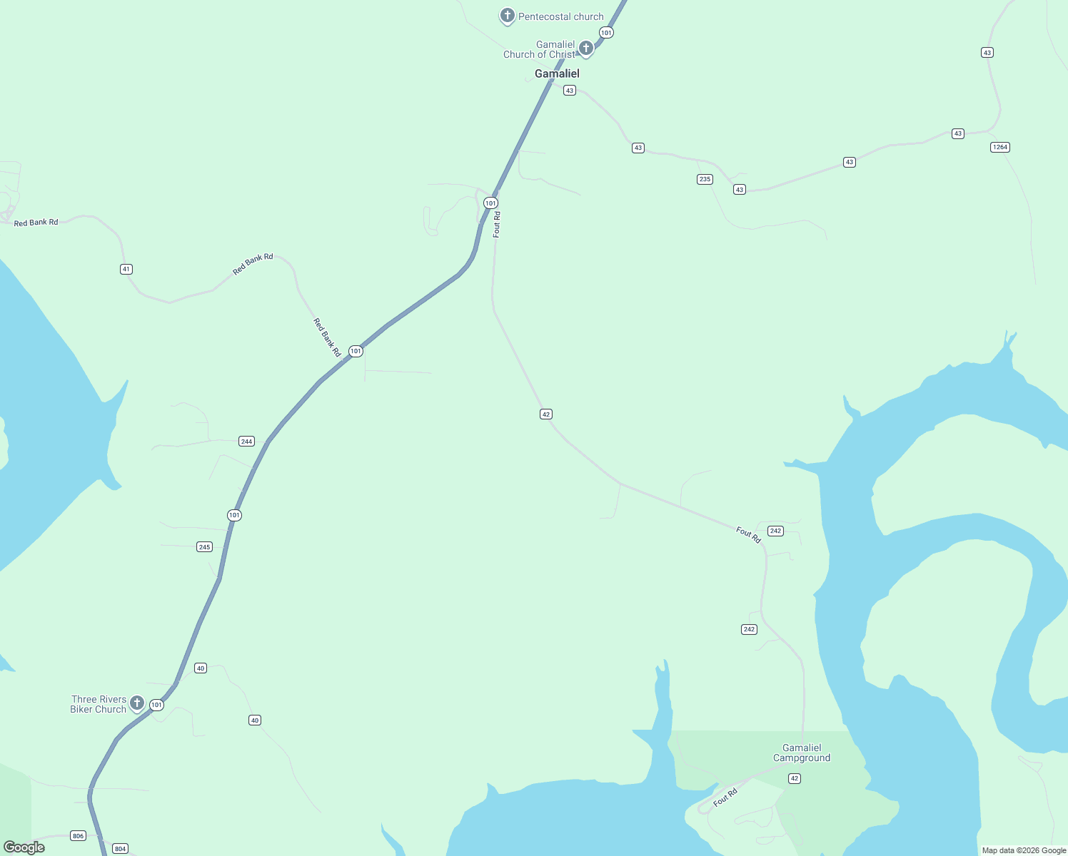 map of restaurants, bars, coffee shops, grocery stores, and more near 803 County Road 42 in Gamaliel