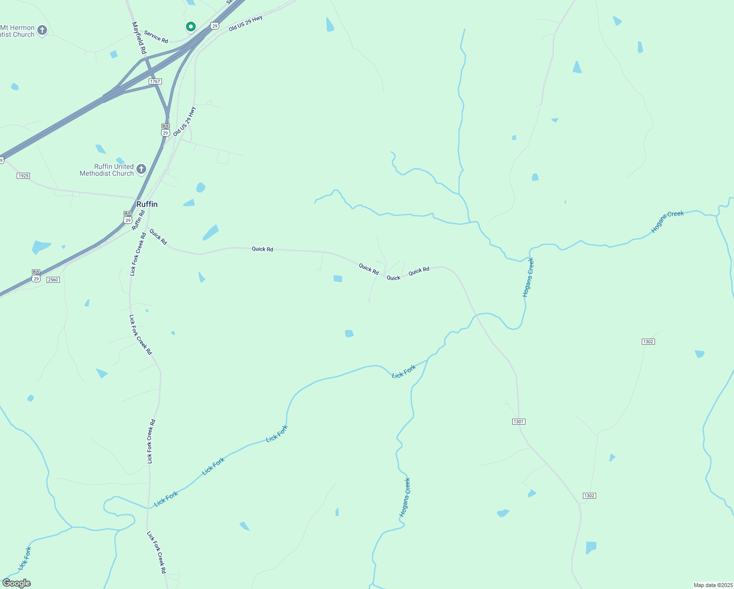 map of restaurants, bars, coffee shops, grocery stores, and more near 154 Kendrick Lane in Ruffin