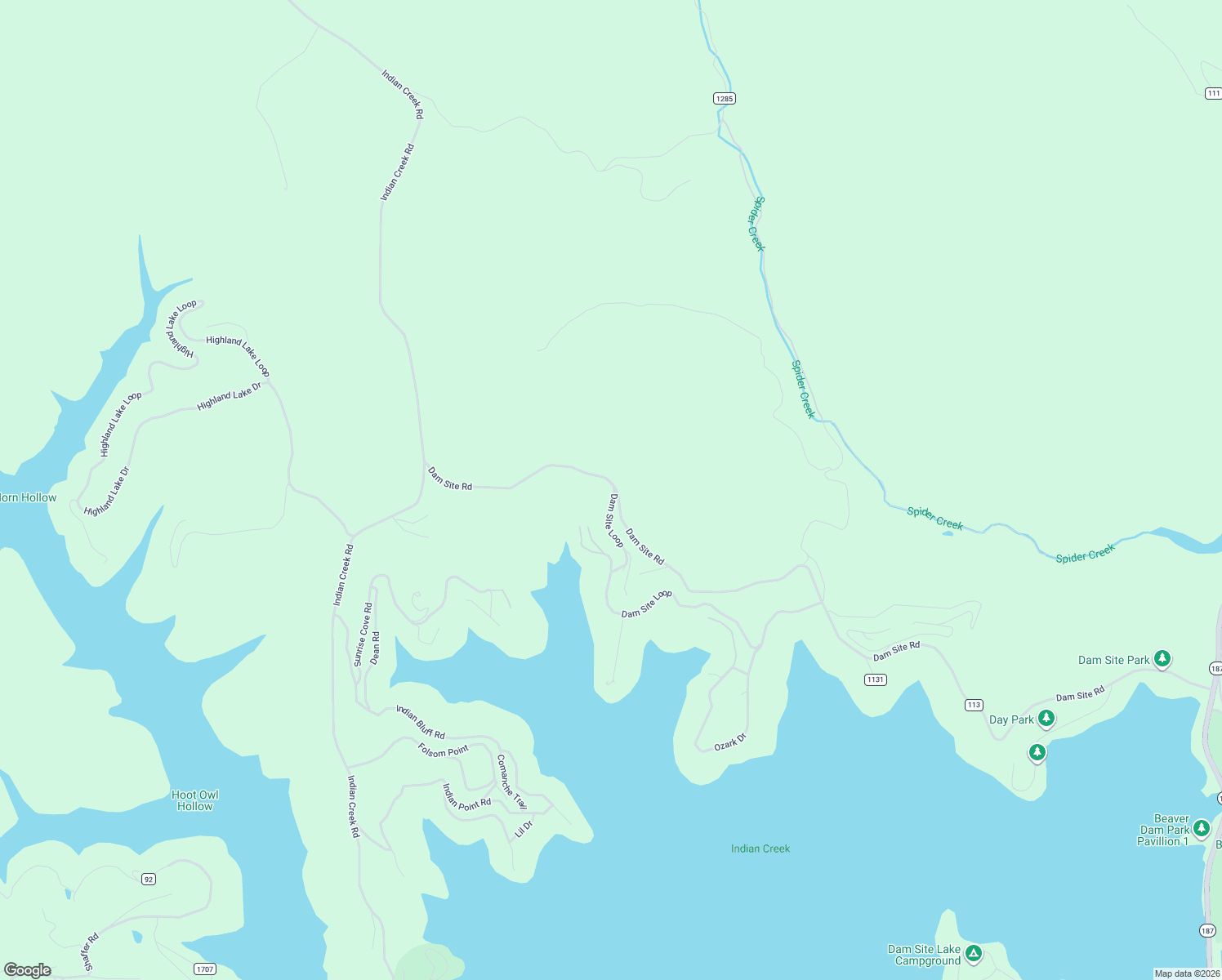 map of restaurants, bars, coffee shops, grocery stores, and more near Dam Site Road in Garfield