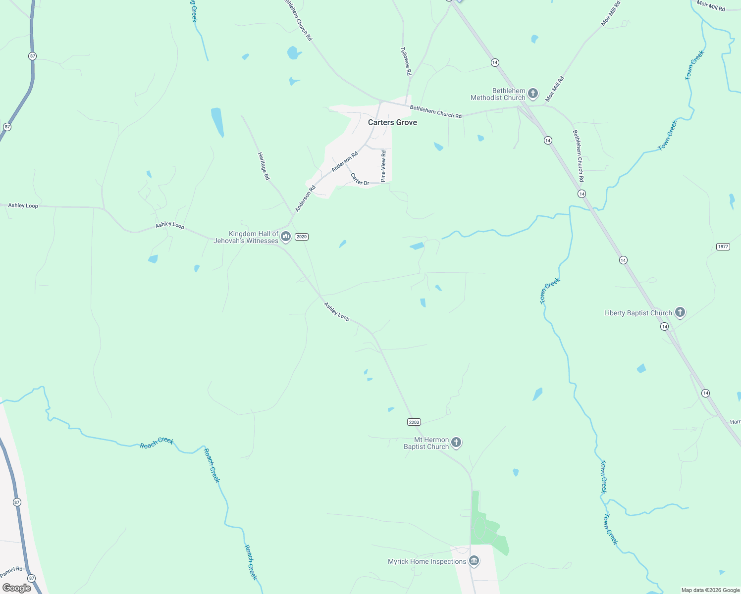 map of restaurants, bars, coffee shops, grocery stores, and more near 196 Jarrell Road in Reidsville