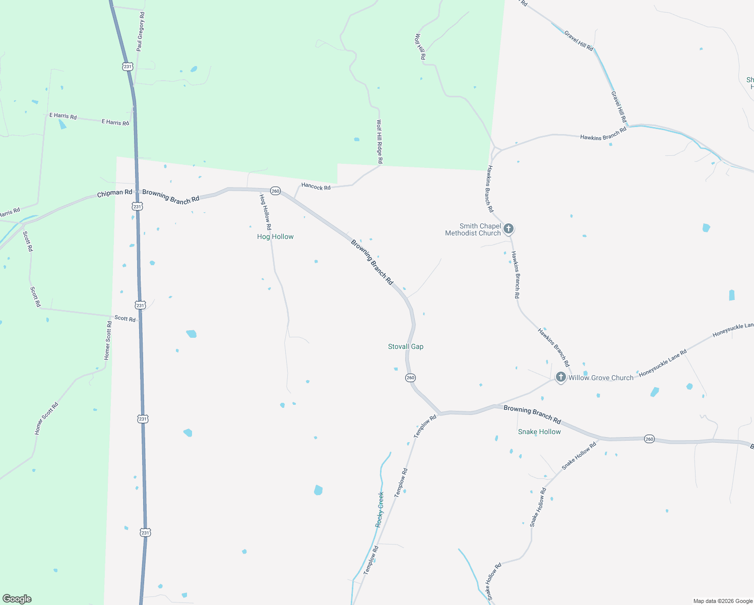 map of restaurants, bars, coffee shops, grocery stores, and more near 4 Browning Branch Road in Hartsville