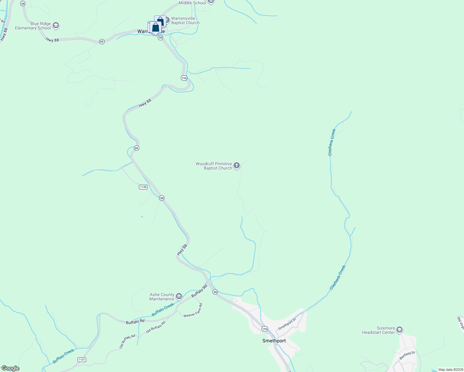 map of restaurants, bars, coffee shops, grocery stores, and more near Elliott Road in West Jefferson