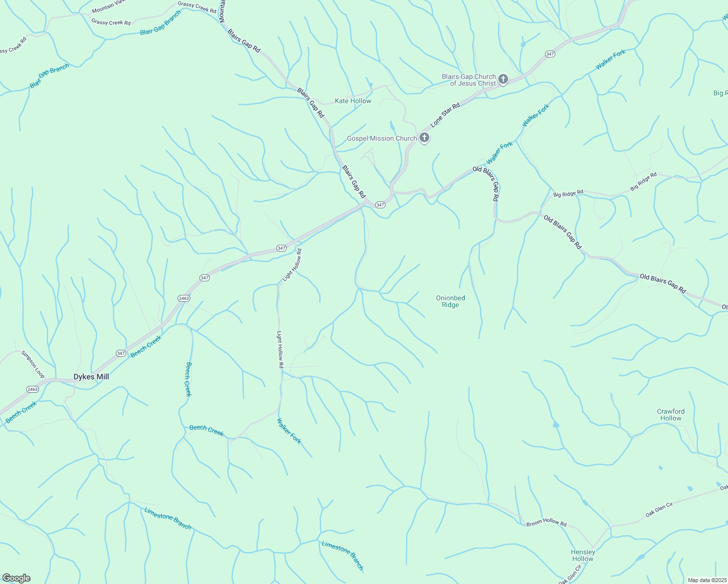 map of restaurants, bars, coffee shops, grocery stores, and more near 498 Creek Drive in Kingsport
