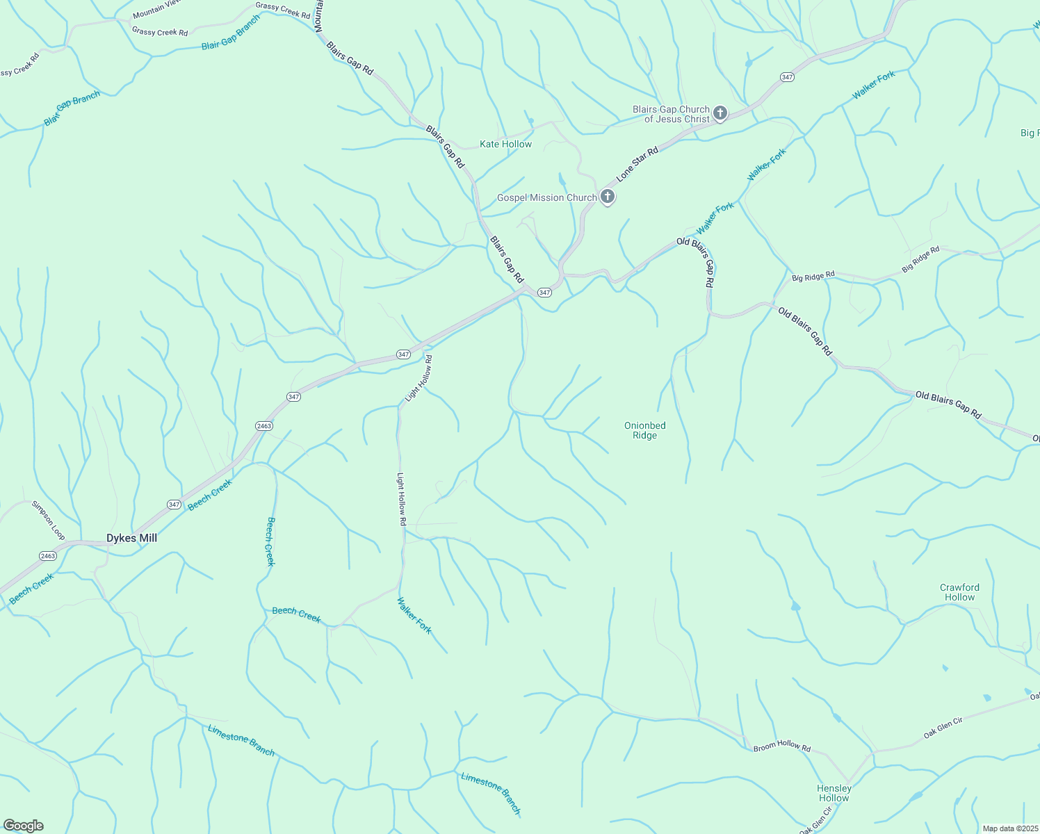 map of restaurants, bars, coffee shops, grocery stores, and more near 498 Creek Drive in Kingsport