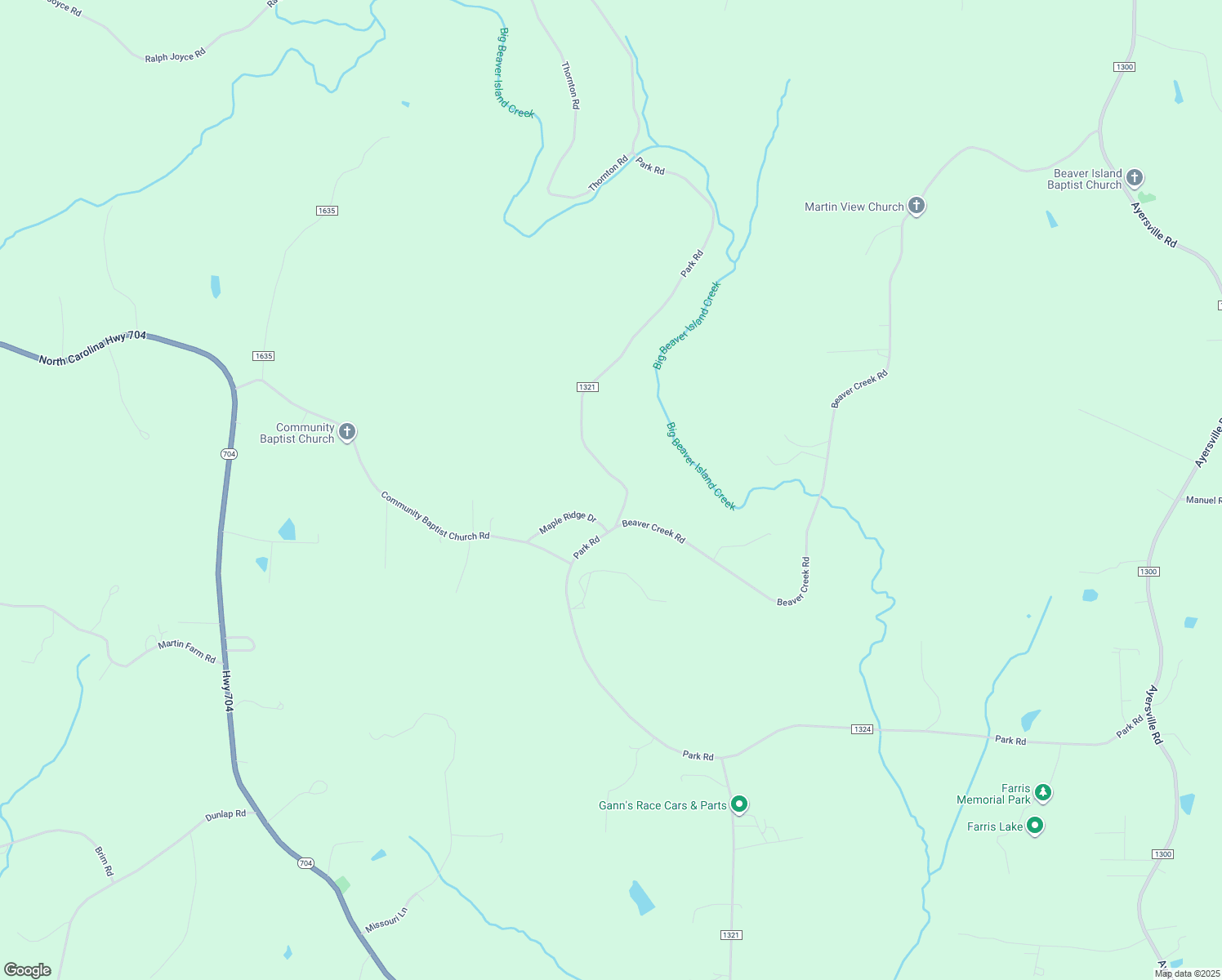 map of restaurants, bars, coffee shops, grocery stores, and more near 1812 Park Road in Mayodan