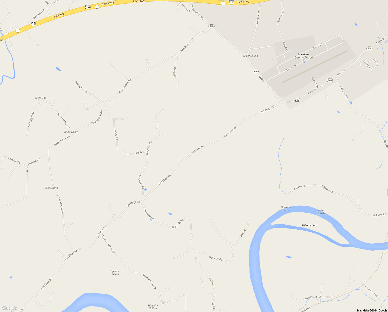 map of restaurants, bars, coffee shops, grocery stores, and more near 301 Old Stage Rd in Rogersville