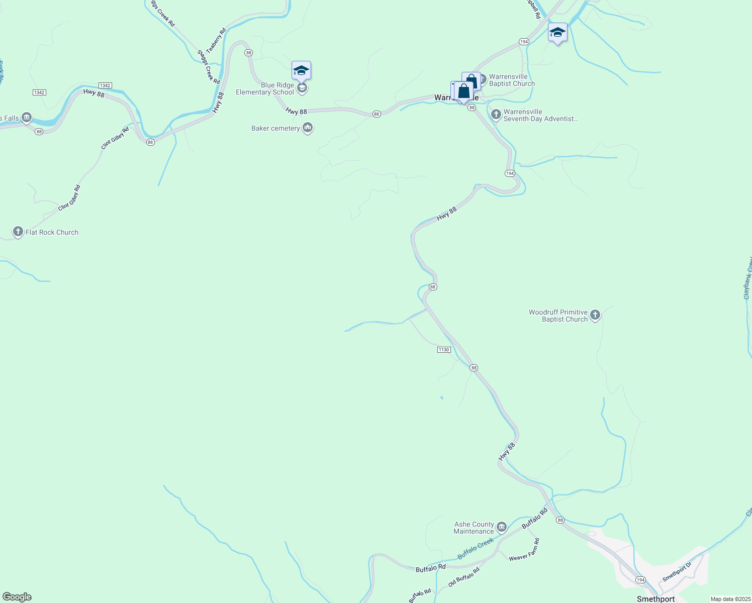 map of restaurants, bars, coffee shops, grocery stores, and more near 424 Bc Hunter Road in Warrensville