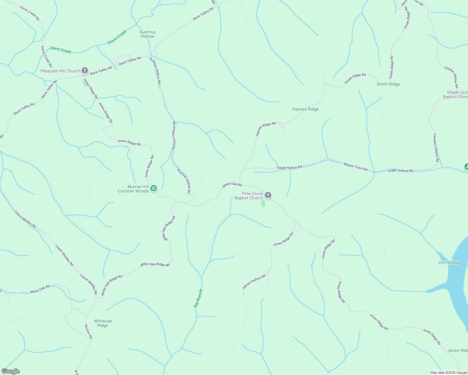map of restaurants, bars, coffee shops, grocery stores, and more near 1340 White Oak Rd in Claiborne