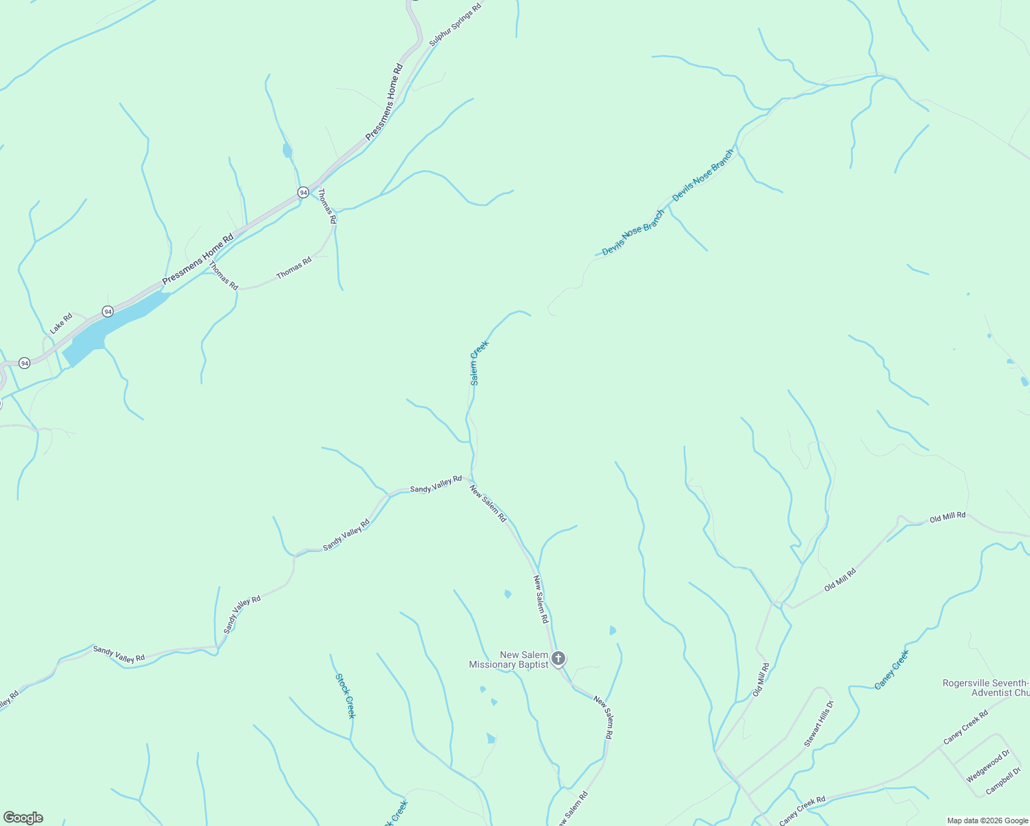 map of restaurants, bars, coffee shops, grocery stores, and more near 698 New Salem Road in Rogersville