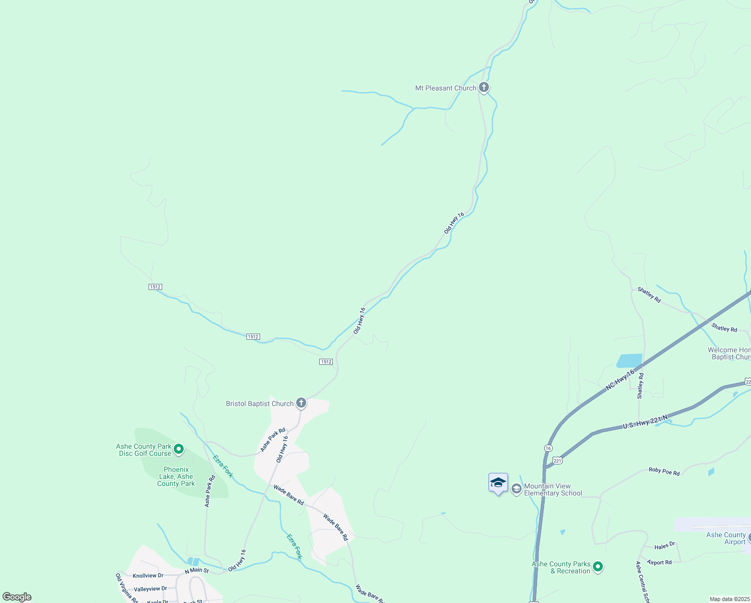 map of restaurants, bars, coffee shops, grocery stores, and more near 2470 Old Highway 16 in Jefferson