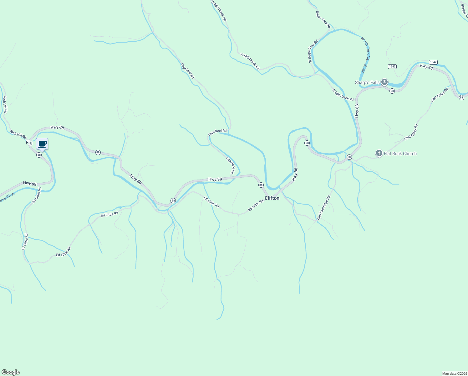map of restaurants, bars, coffee shops, grocery stores, and more near 9690 North Carolina 88 in Warrensville