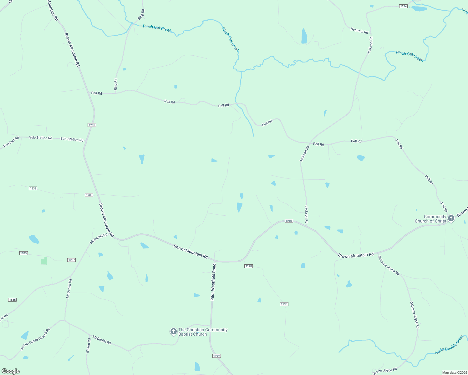 map of restaurants, bars, coffee shops, grocery stores, and more near 1334 Love Road in Pilot Mountain