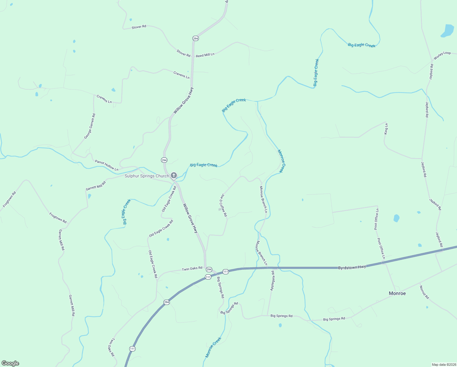 map of restaurants, bars, coffee shops, grocery stores, and more near 245 Joe D Coffee Road in Overton