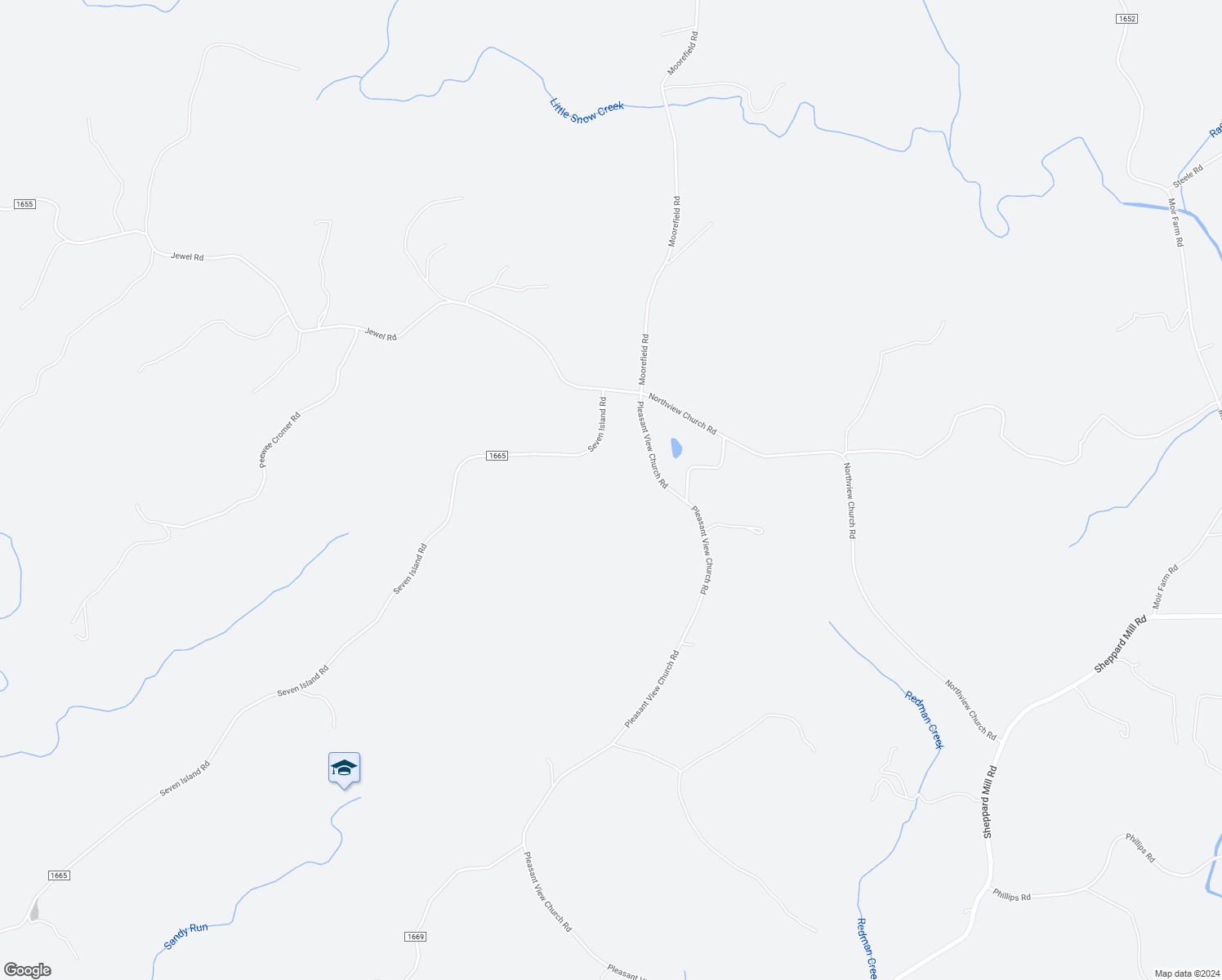 map of restaurants, bars, coffee shops, grocery stores, and more near 2225 Pleasant View Church Road in Danbury