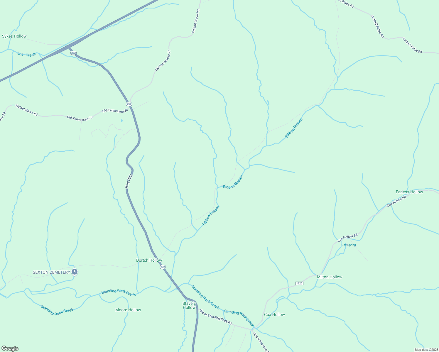 map of restaurants, bars, coffee shops, grocery stores, and more near 570 Ribbon Branch Road in Dover