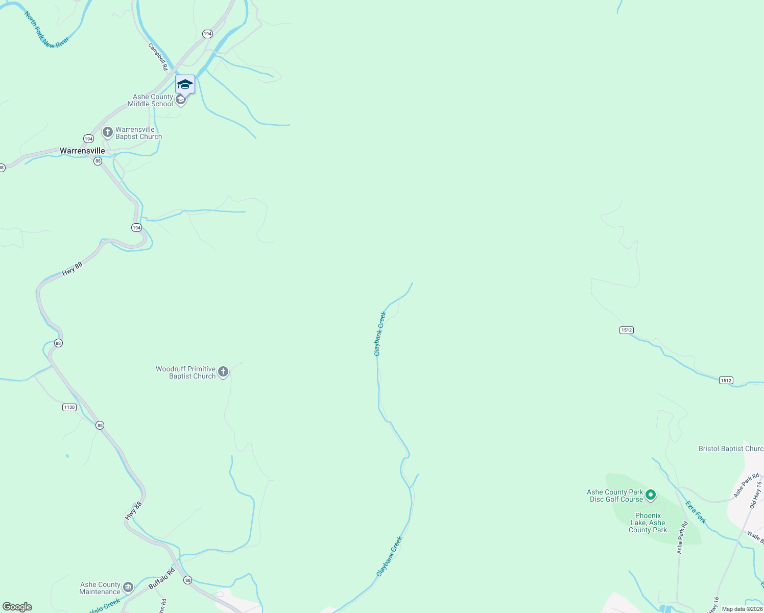 map of restaurants, bars, coffee shops, grocery stores, and more near 1697 Claybank Road in West Jefferson