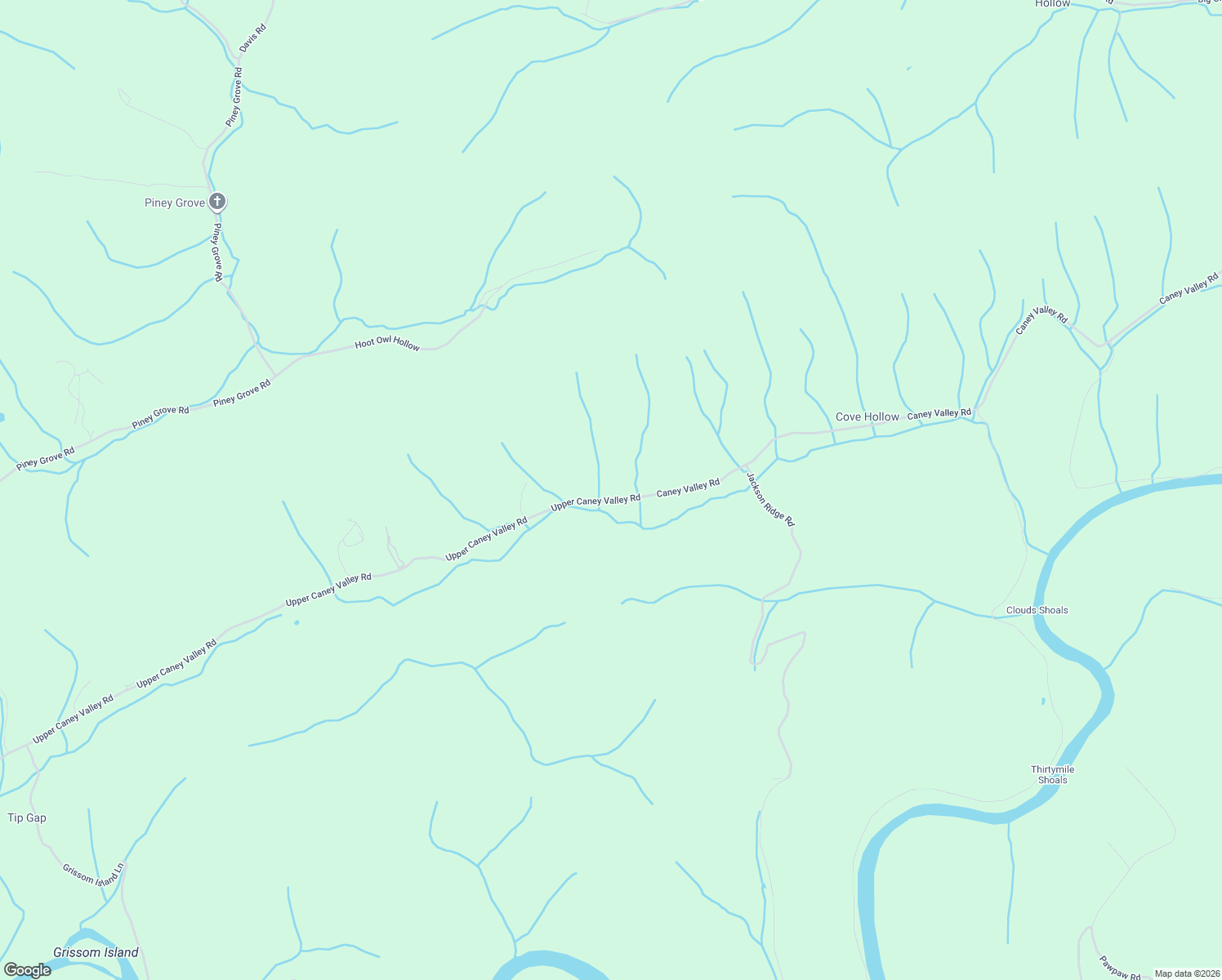 map of restaurants, bars, coffee shops, grocery stores, and more near 3374-3498 Upper Caney Valley Road in Tazewell
