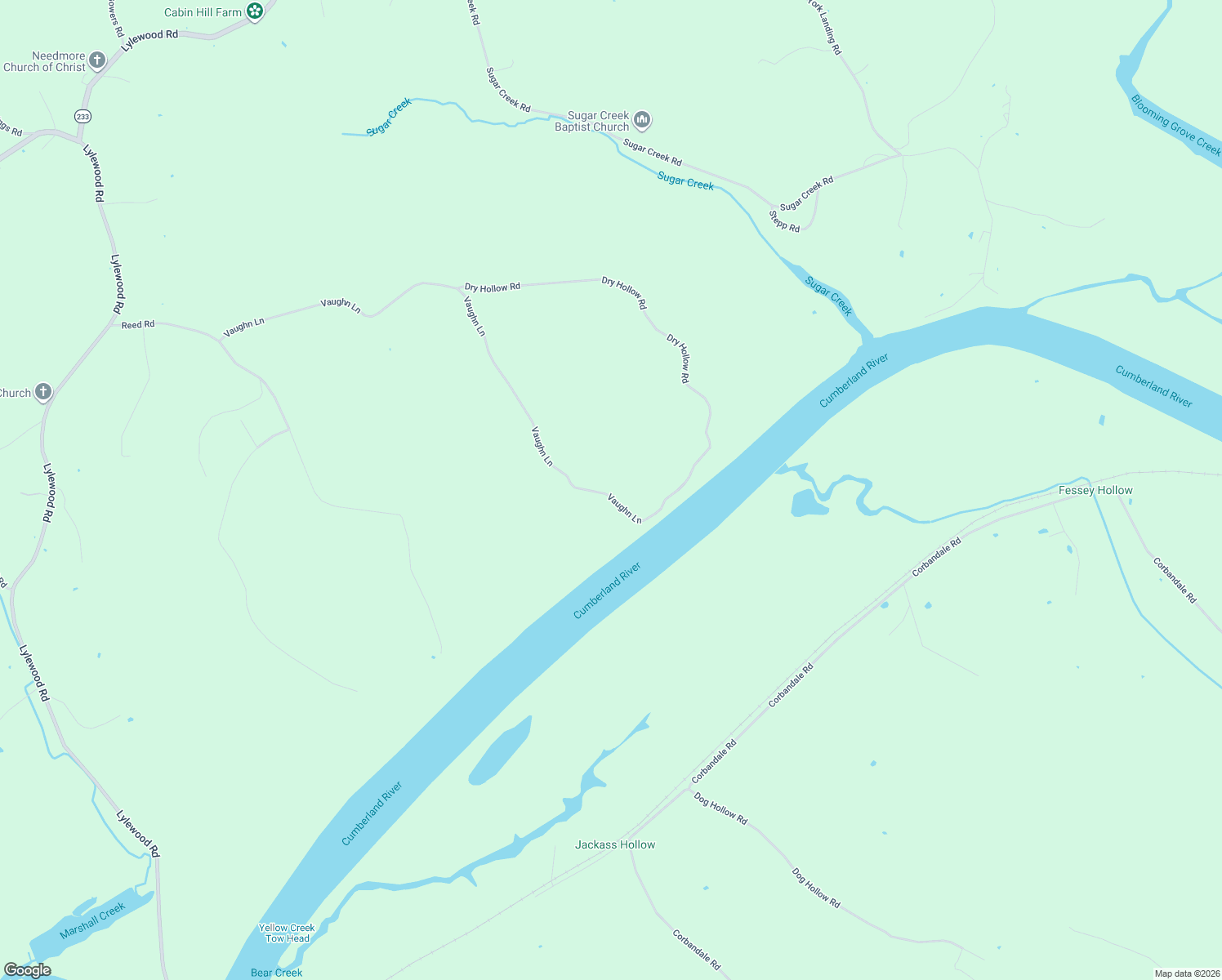 map of restaurants, bars, coffee shops, grocery stores, and more near 3370 Vaughn Lane in Indian Mound