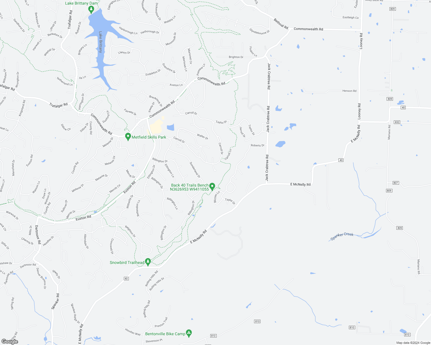 map of restaurants, bars, coffee shops, grocery stores, and more near 18 Canova Lane in Bella Vista