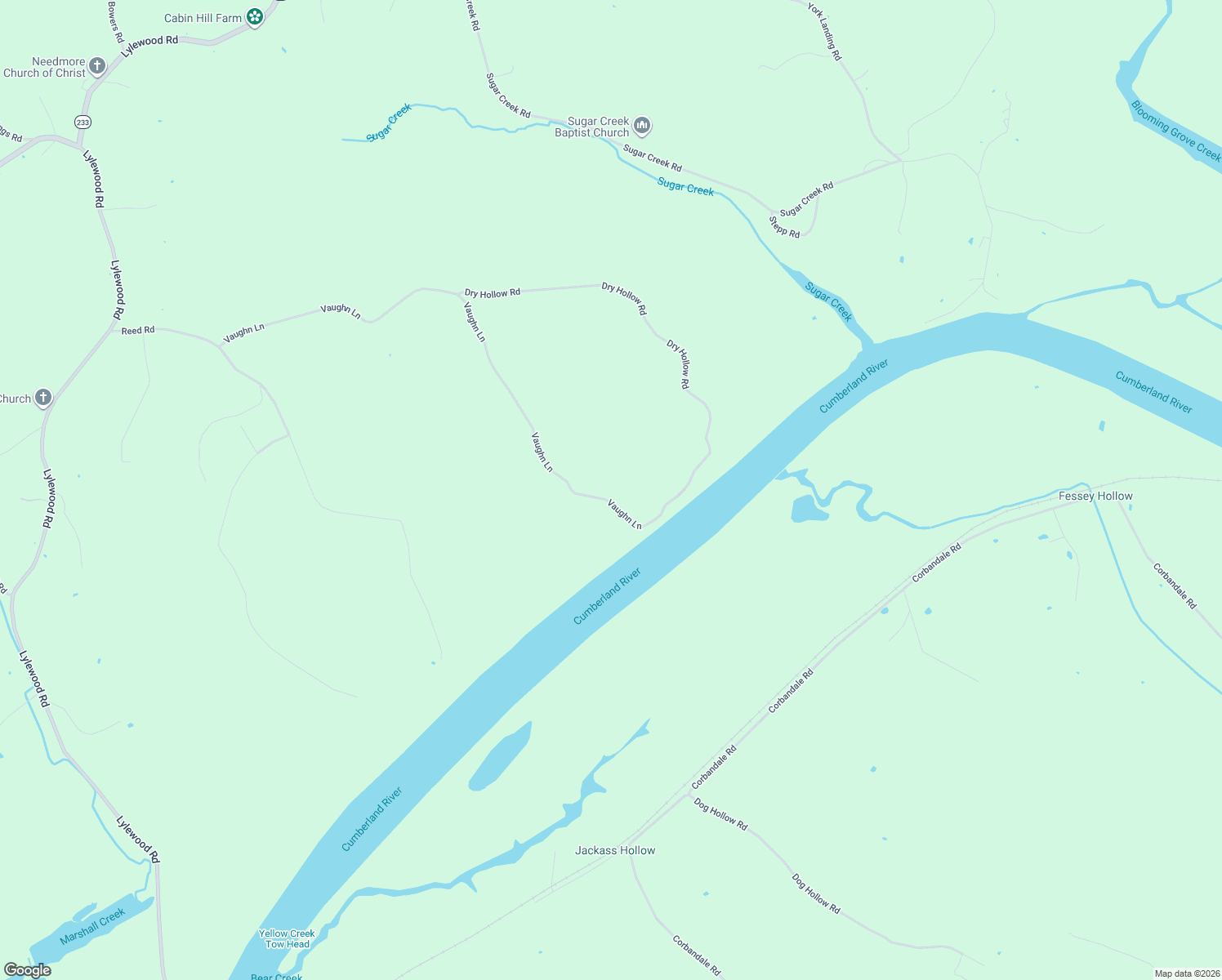 map of restaurants, bars, coffee shops, grocery stores, and more near 3370 Vaughn Lane in Indian Mound