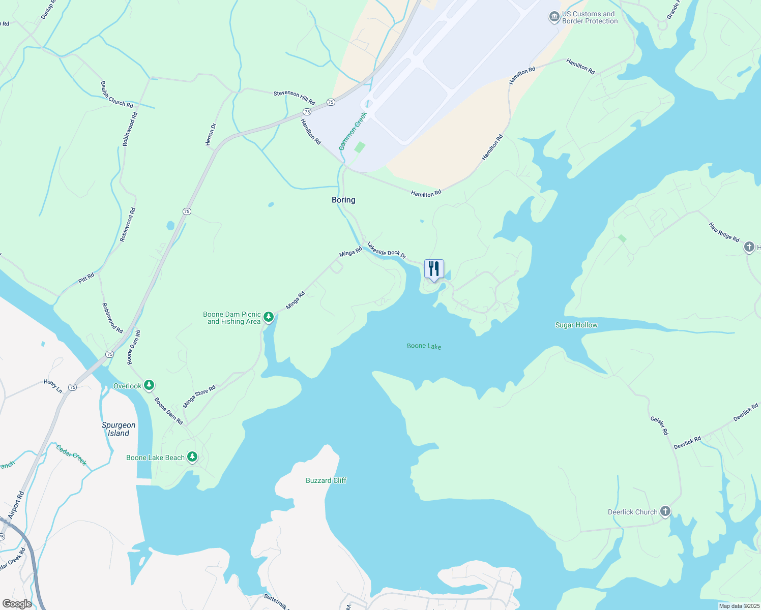 map of restaurants, bars, coffee shops, grocery stores, and more near 453 Gammon Road in Kingsport
