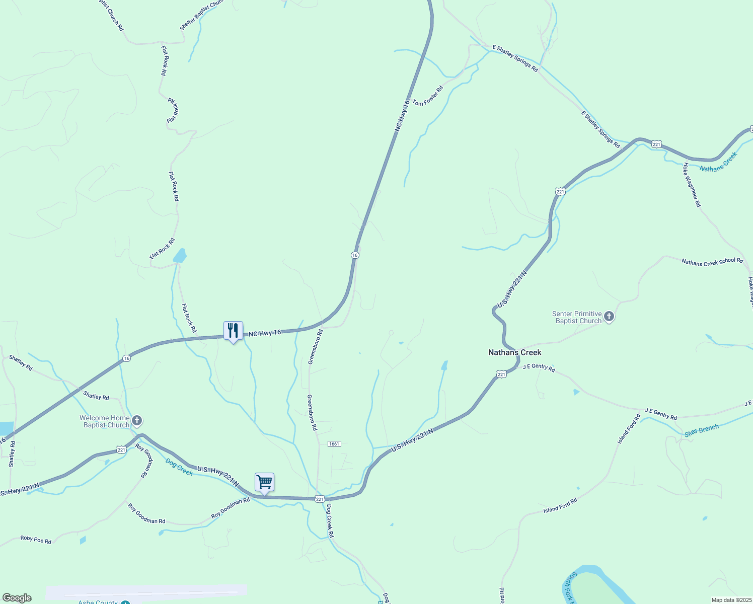 map of restaurants, bars, coffee shops, grocery stores, and more near 343 Bill Walton Drive in Crumpler