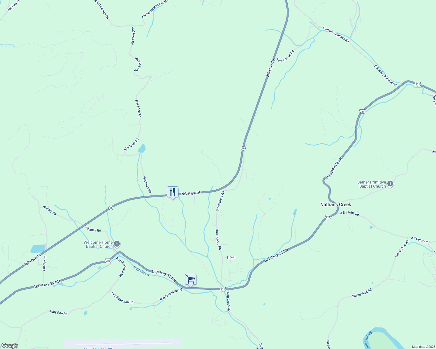 map of restaurants, bars, coffee shops, grocery stores, and more near 225 Davis Road in Crumpler