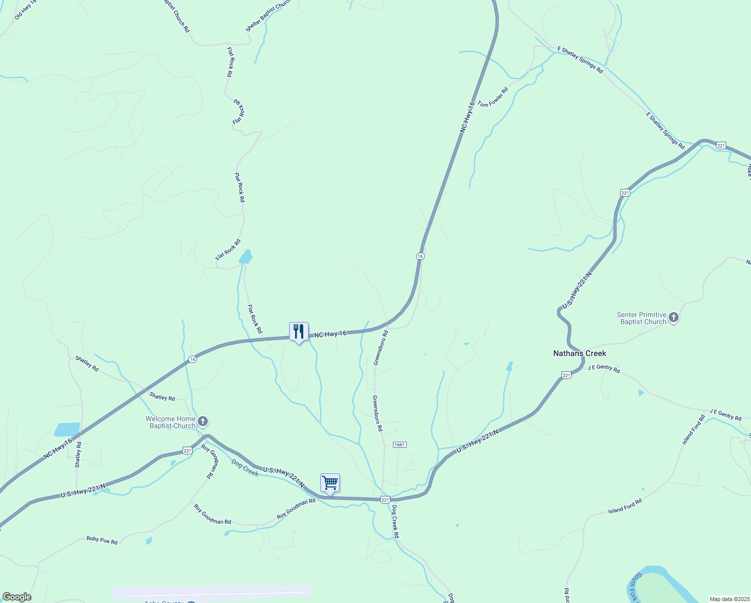 map of restaurants, bars, coffee shops, grocery stores, and more near 225 Davis Road in Crumpler