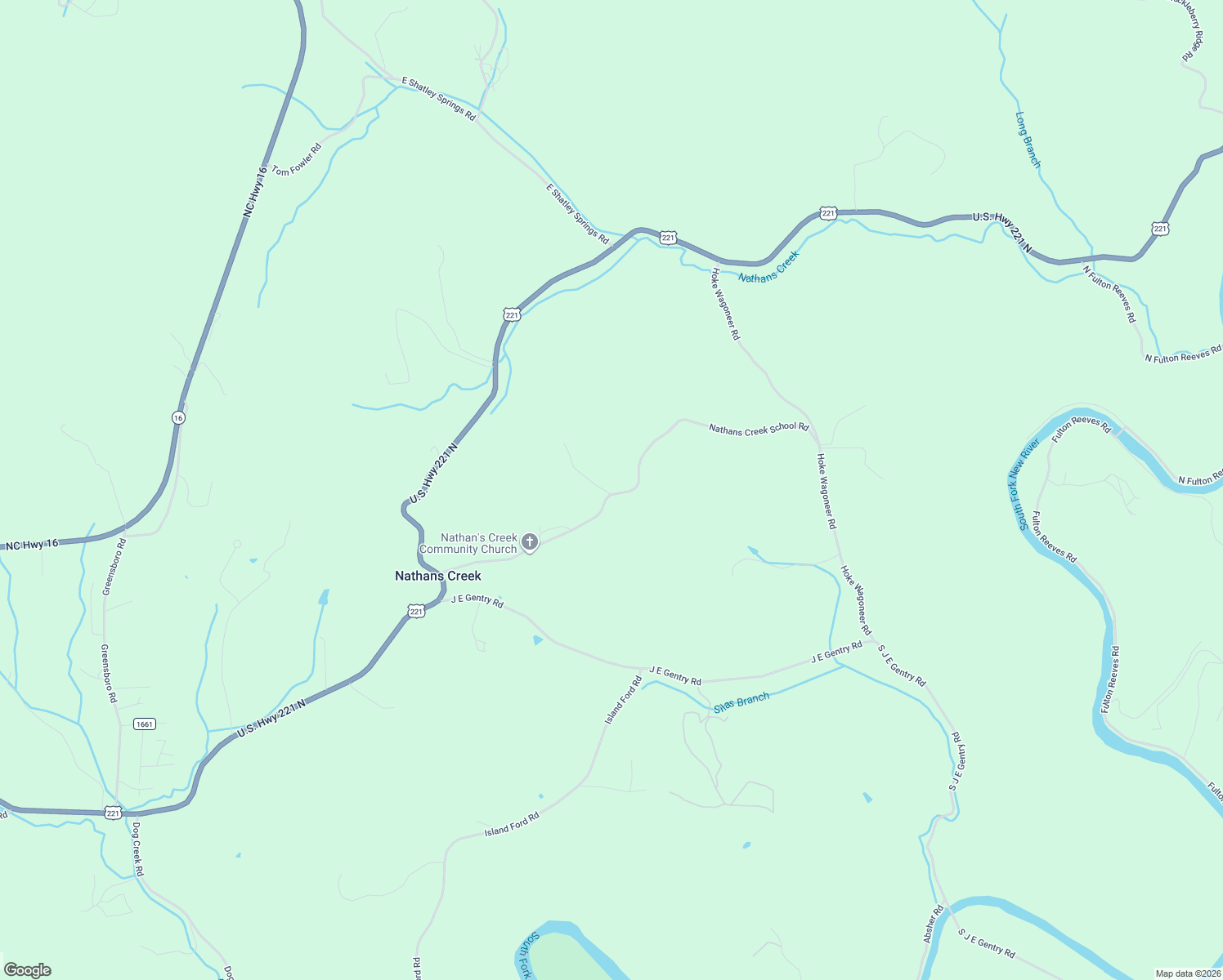 map of restaurants, bars, coffee shops, grocery stores, and more near 749 Nathans Creek School Road in Crumpler