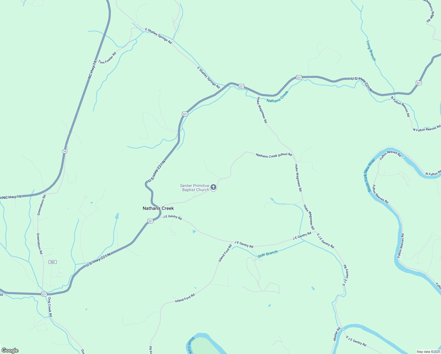 map of restaurants, bars, coffee shops, grocery stores, and more near 747 Nathans Creek School Road in Crumpler