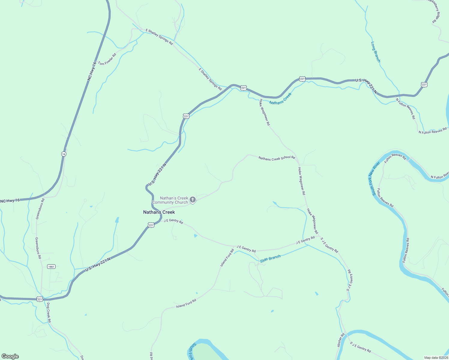 map of restaurants, bars, coffee shops, grocery stores, and more near 749 Nathans Creek School Road in Crumpler