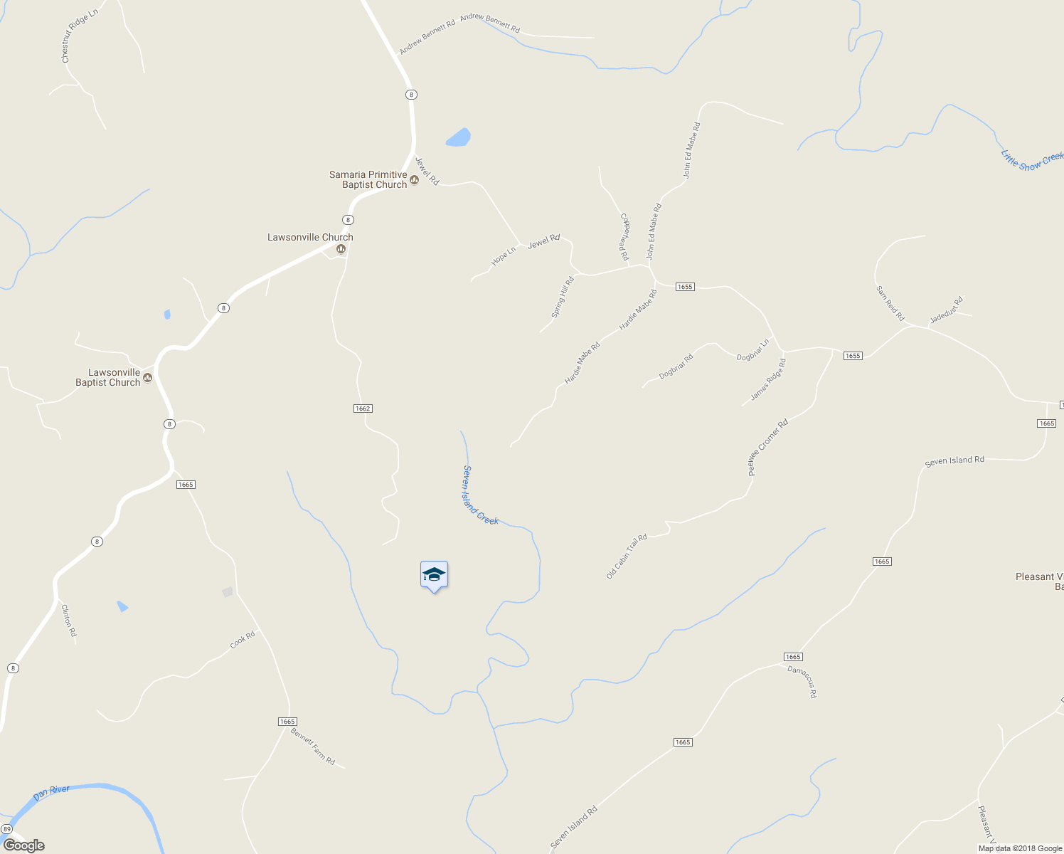 map of restaurants, bars, coffee shops, grocery stores, and more near 1324 Hardie Mabe Road in Danbury