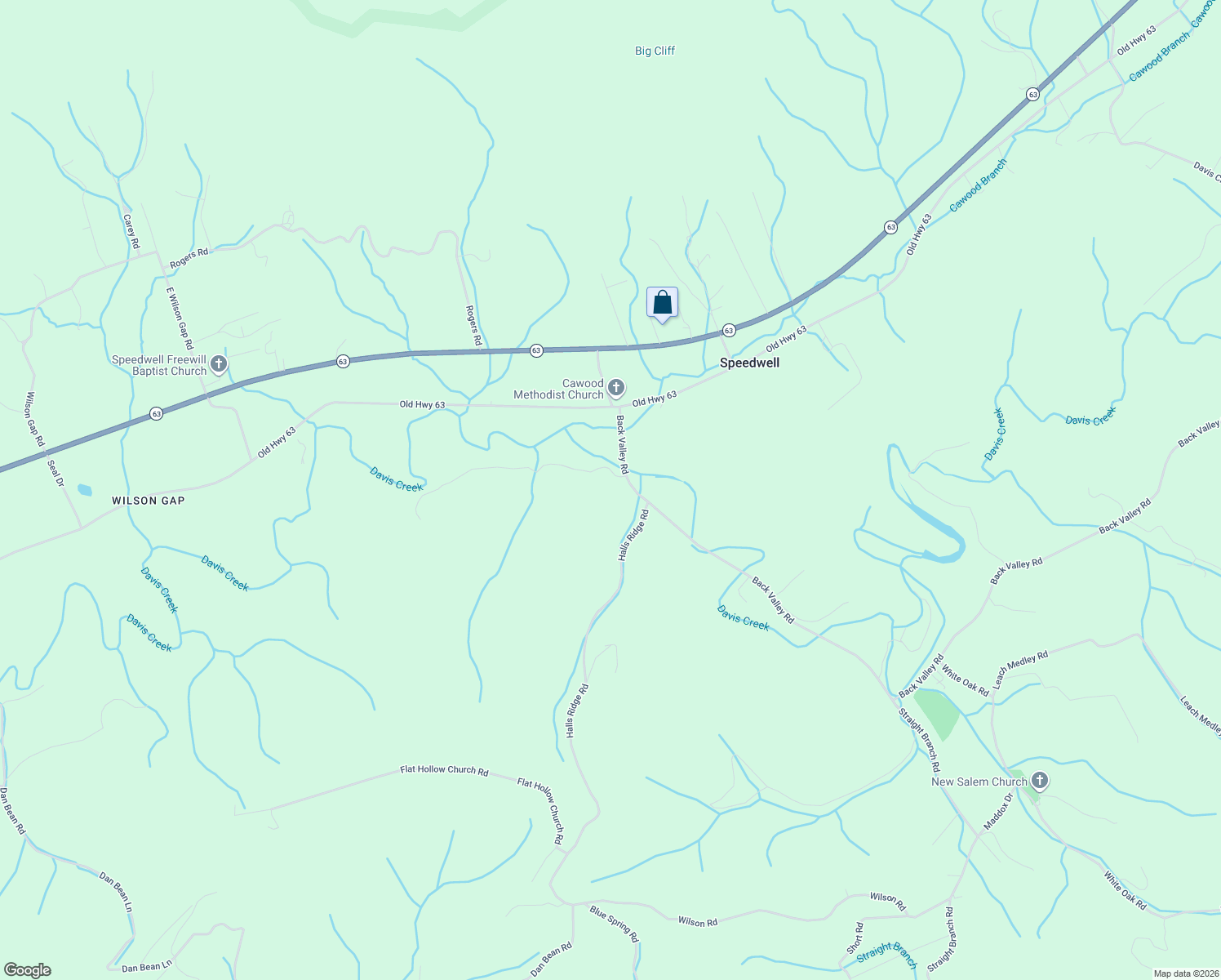 map of restaurants, bars, coffee shops, grocery stores, and more near 4969 Back Valley Road in Speedwell