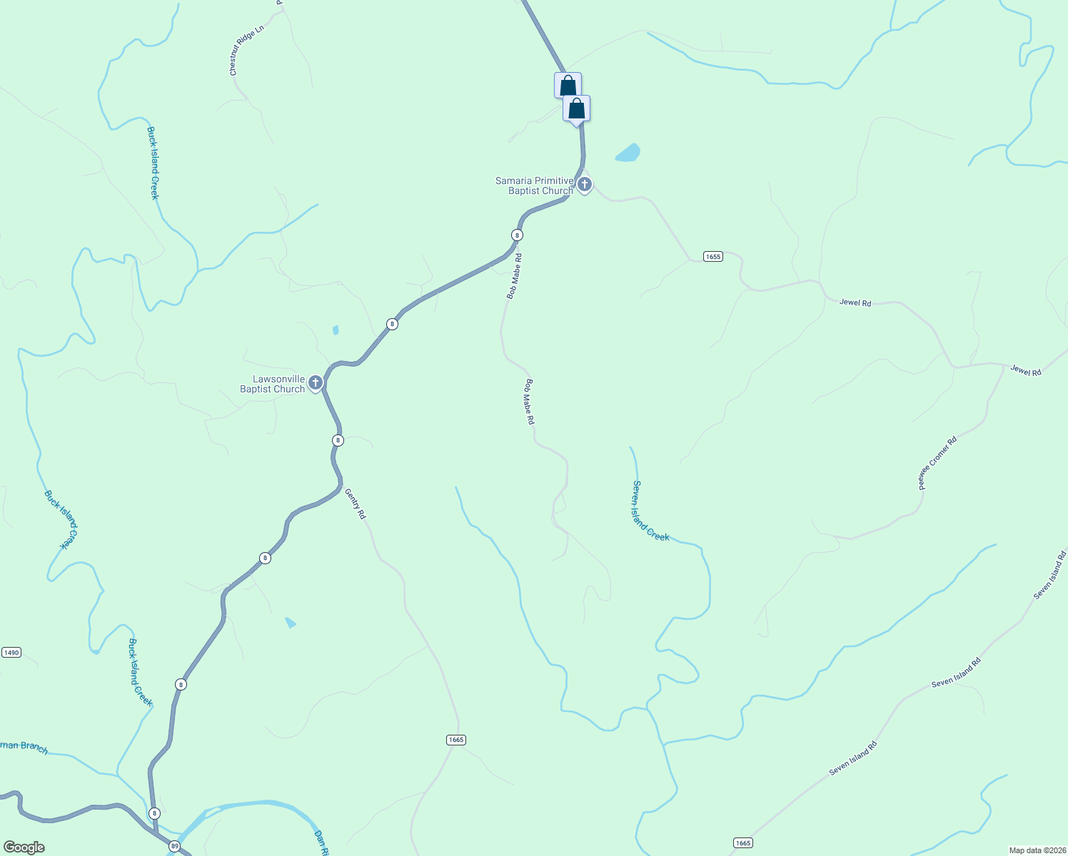 map of restaurants, bars, coffee shops, grocery stores, and more near 1057 Bob Mabe Road in Danbury