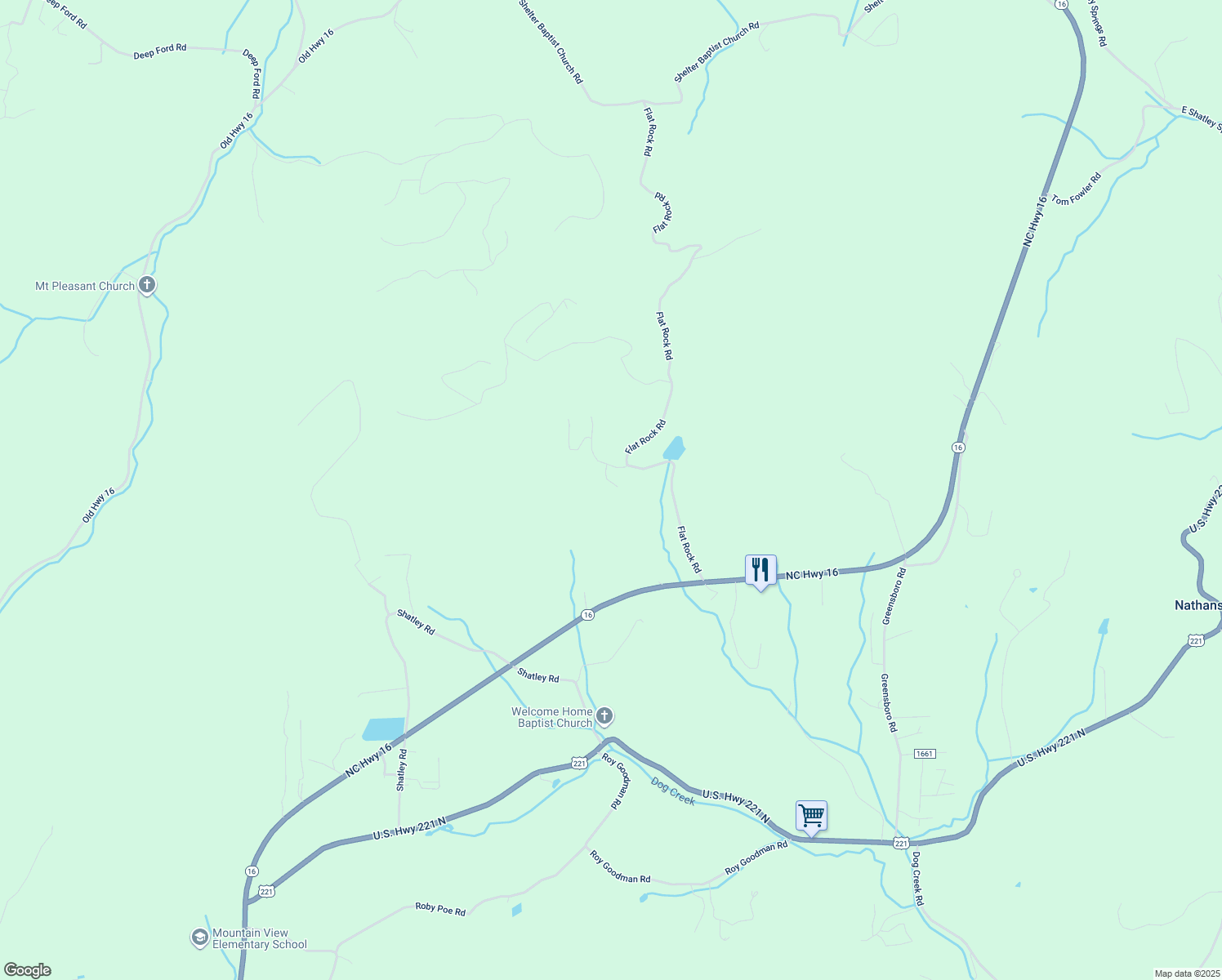 map of restaurants, bars, coffee shops, grocery stores, and more near 170 Abigail Court in Crumpler