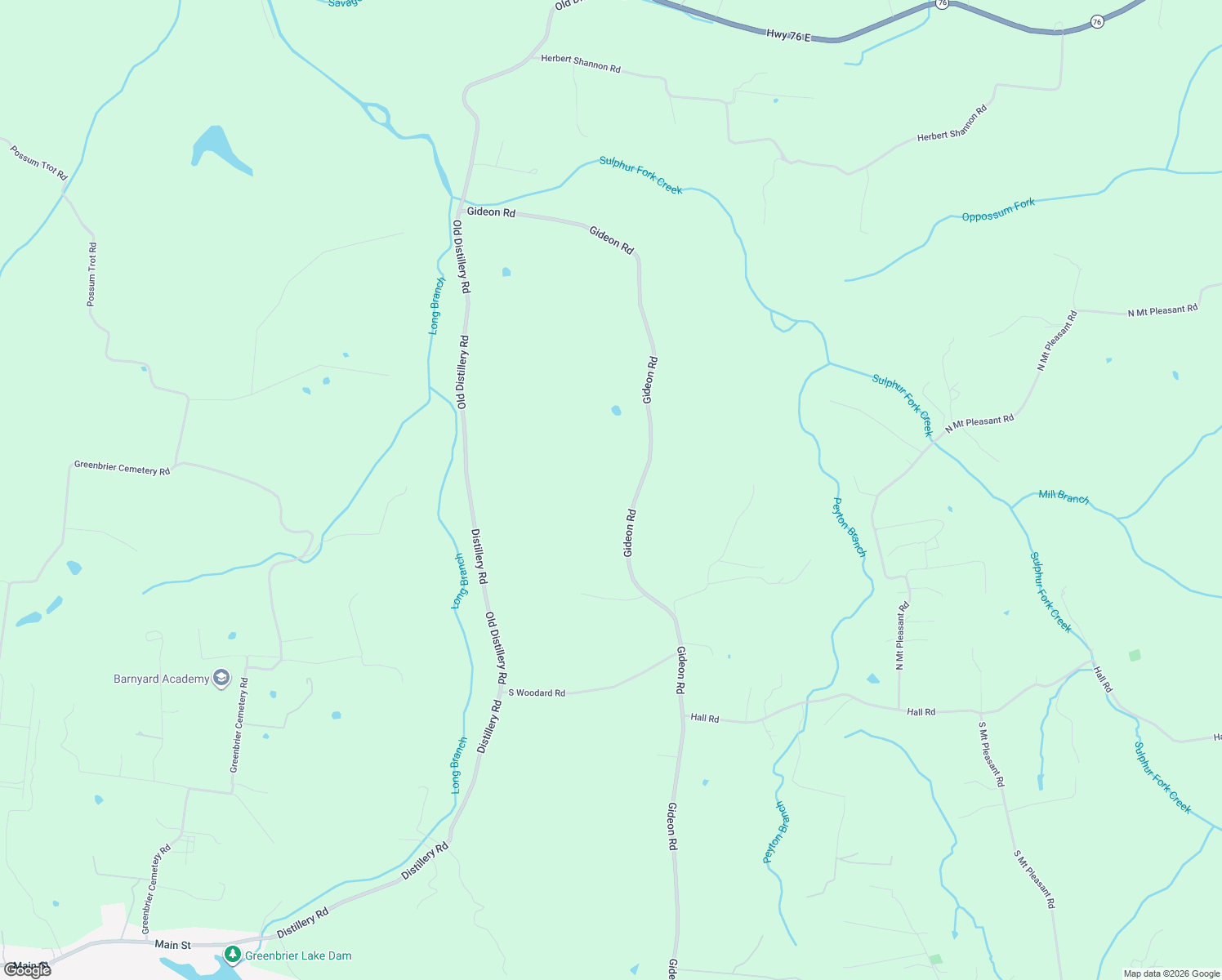 map of restaurants, bars, coffee shops, grocery stores, and more near 2822 Gideon Rd in Greenbrier